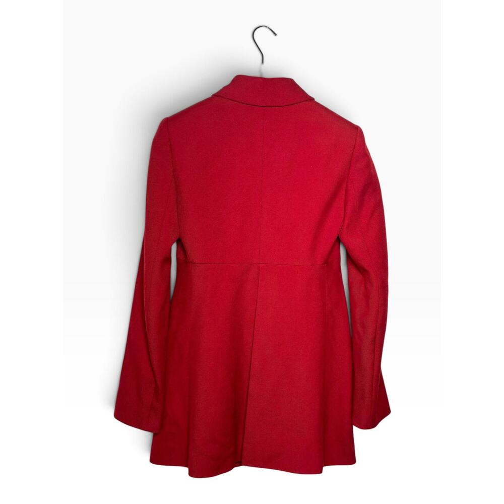 Alaïa Paris Vintage 1990s Red Wool Fit & Flare Coat France 38 FR 6 US3 - Picture 4 of 12